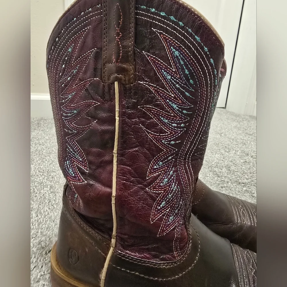 Ariat Brown Multicolored Kids Size 2.5 Western Boots Cowgirl Western Rodeo